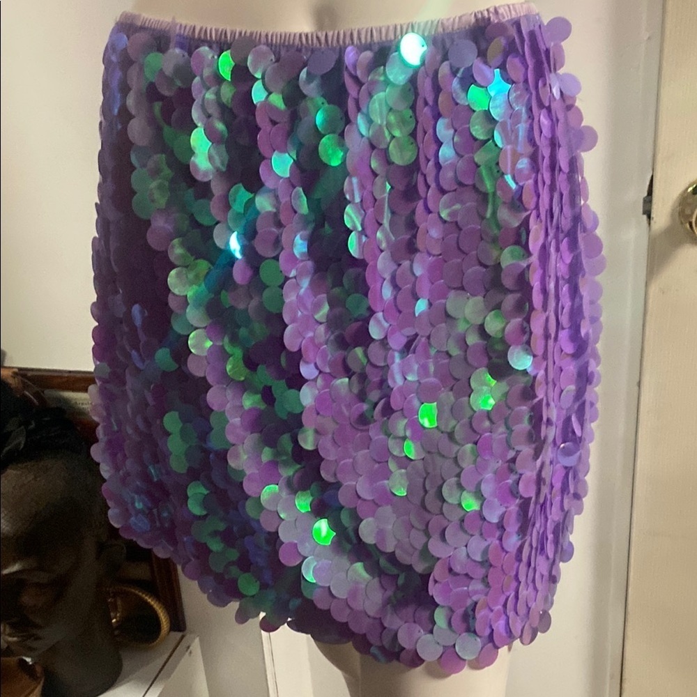 Purple Sequin Skirt